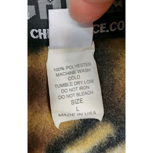 Big Chill Vtg Fleece Jacket Full Zip Size Large Running Horses Brown - Picture 4 of 4